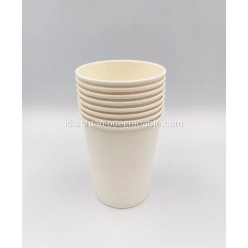 PLA Cornstarch Paper Cup For Hot Cold Drink